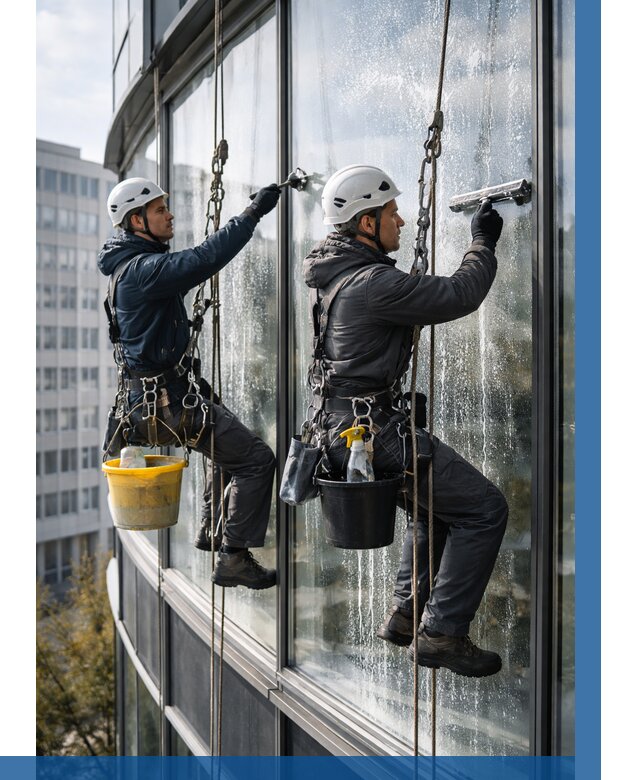 Мойка панорамных окон в Новодвинске от 358 р. заказать у ВЫСОТНИК-Нвд