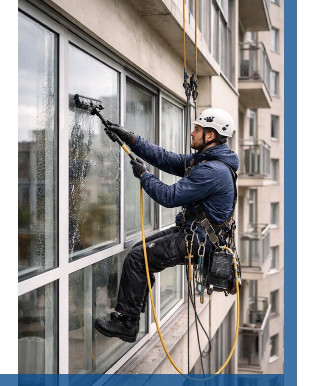 Мойка балконного остекления в Новодвинске от 3579 р. | ВЫСОТНИК-Нвд