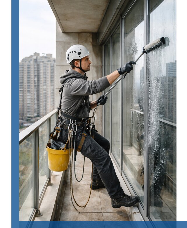 Профессиональная мойка балконного остекления в Новодвинске