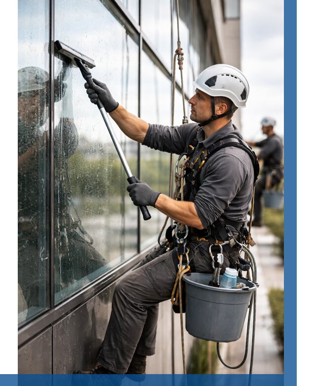 Мойка стеклянных фасадов в Новодвинске от 205 р. | ВЫСОТНИК-Нвд