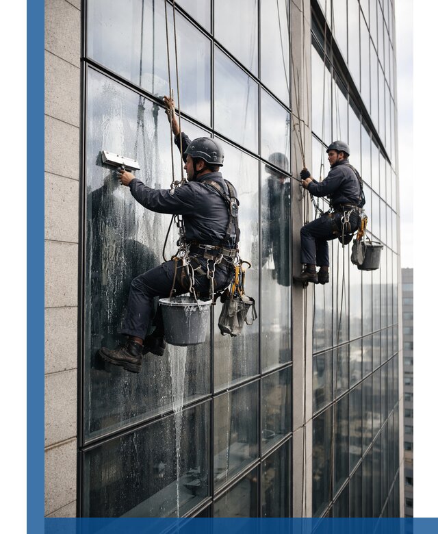 Профессиональная мойка стеклянных фасадов зданий в Новодвинске