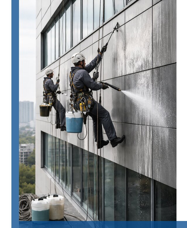 Профессиональная мойка вентилируемых фасадов в Новодвинске