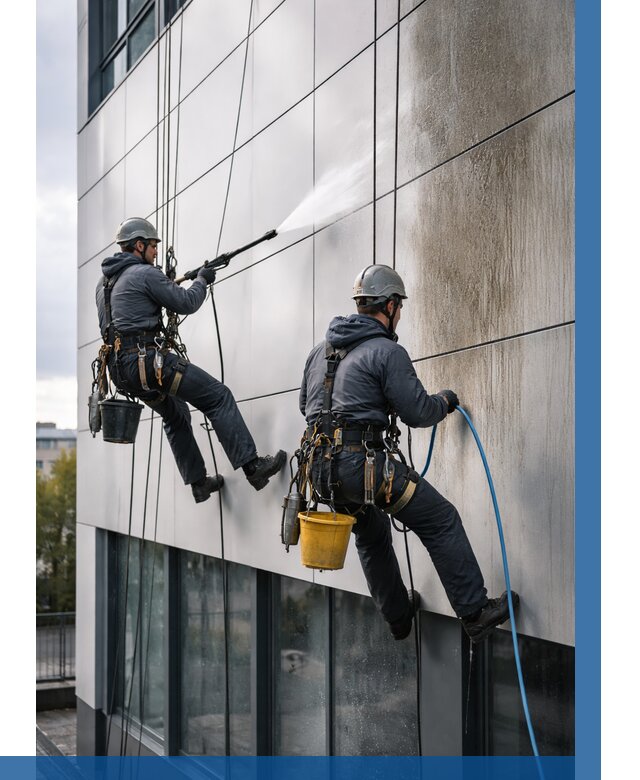 Мойка фасада из композита в Новодвинске по цене от 307 р. | ВЫСОТНИК-Нвд