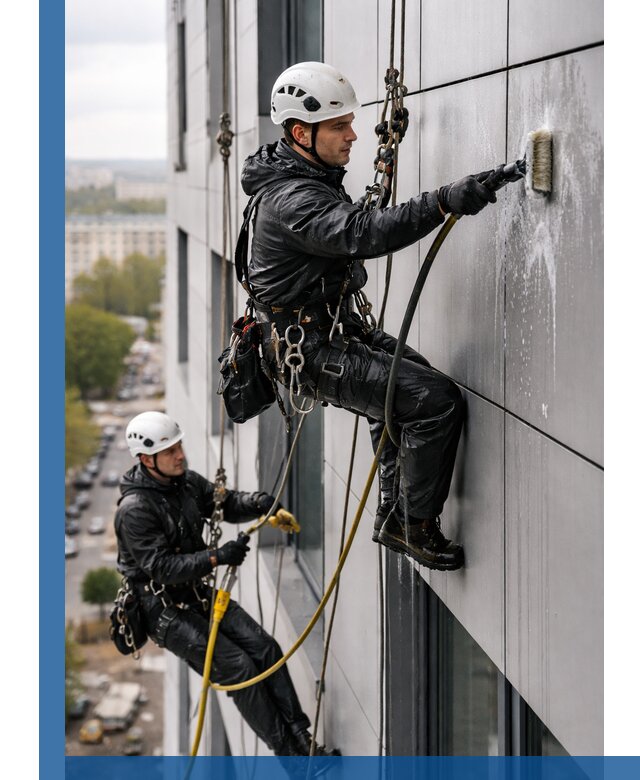 Профессиональная мойка фасада из композита в Новодвинске