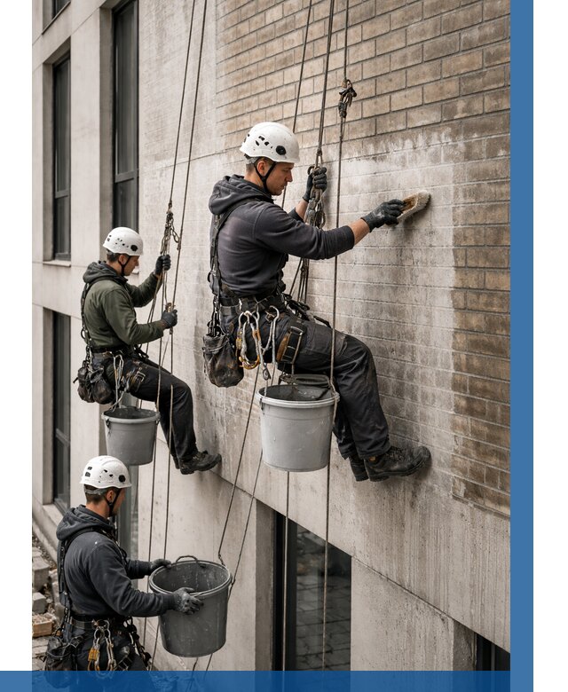 Удаление высолов с фасада в Новодвинске от 256 р. | ВЫСОТНИК-Нвд