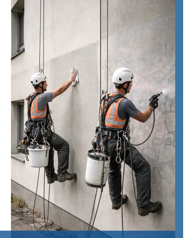 Антиграффити покрытие фасада в Новодвинске от 614 р. | ВЫСОТНИК-Нвд