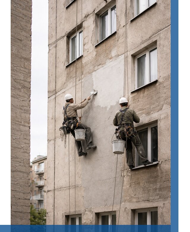 Косметический ремонт фасада в Новодвинске от 1125 р. | ВЫСОТНИК-Нвд