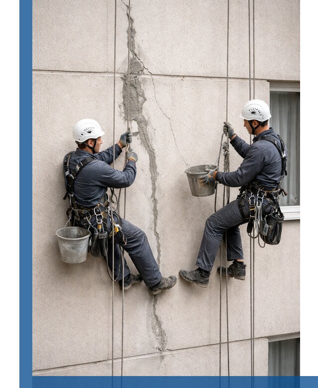 Заделка трещин на фасаде в Новодвинске с гарантийным ремонтом