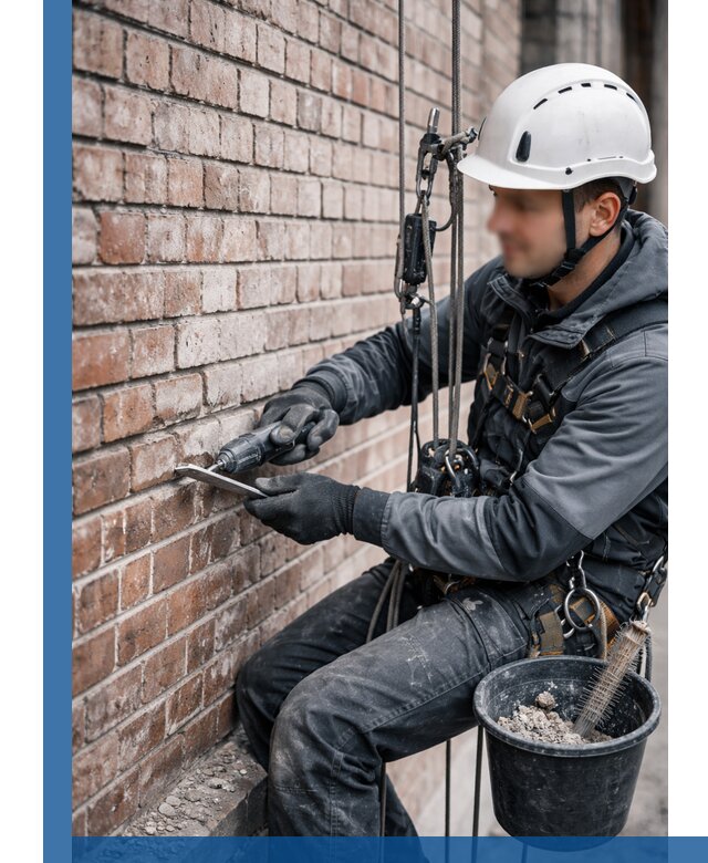 Расшивка кирпичных швов фасадов и стен, ремонт в Новодвинске