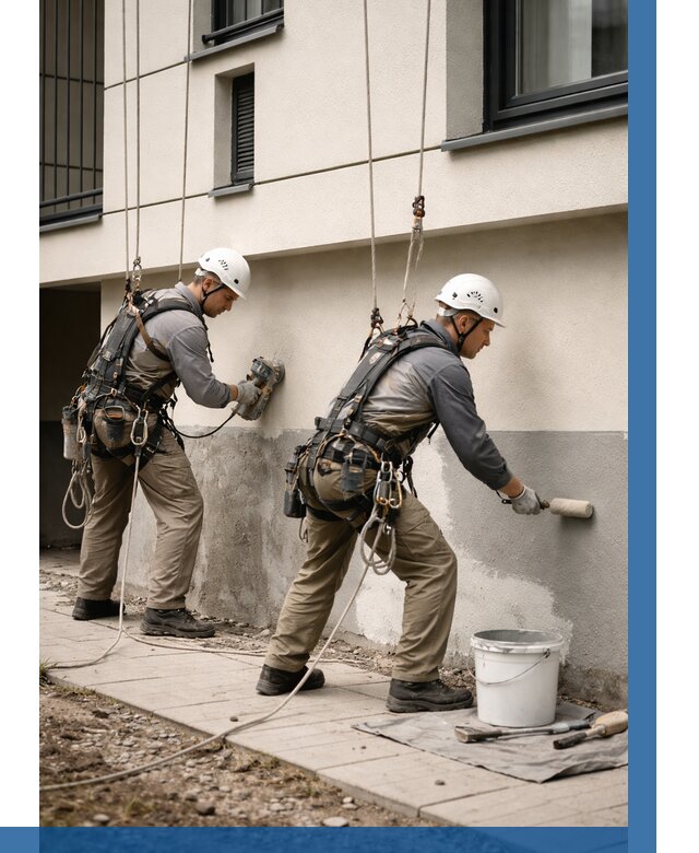 Окраска цоколя здания в Новодвинске от 460 р. под ключ | ВЫСОТНИК-Нвд