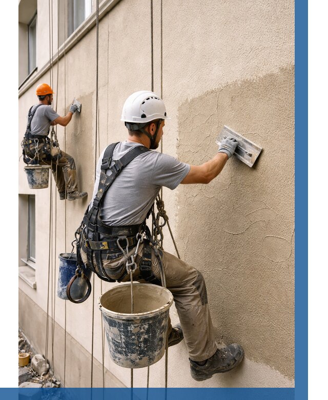 Декоративная штукатурка фасада в Новодвинске от 1227 р. | ВЫСОТНИК-Нвд