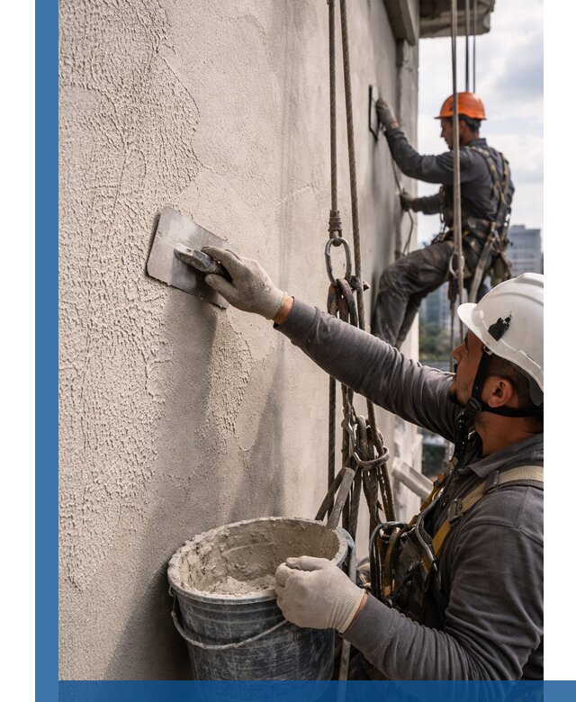 Декоративная штукатурка фасада с утеплением и защитой в Новодвинске