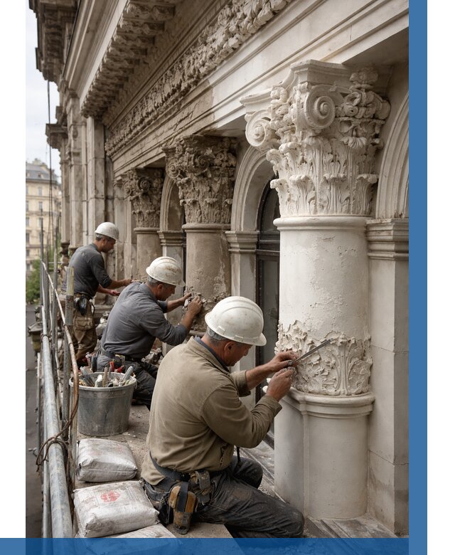 Реставрация фасадной лепнины в Новодвинске от 2557 р. | ВЫСОТНИК-Нвд