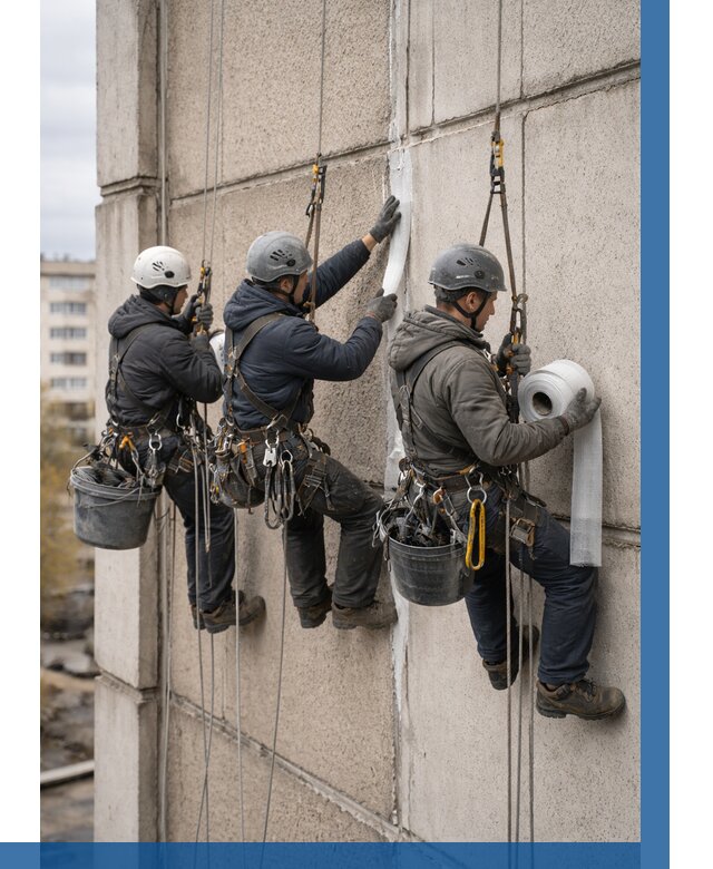 Ремонт межпанельных швов в Новодвинске от 767 р. | ВЫСОТНИК-Нвд