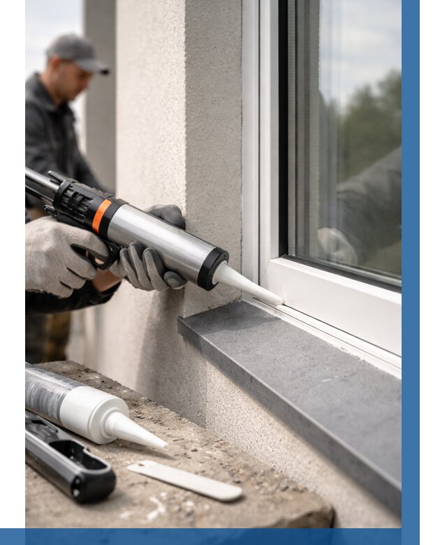 Герметизация монтажных швов окон в Новодвинске от 665 р. | ВЫСОТНИК-Нвд