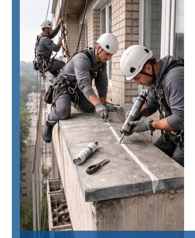 Герметизация балконного козырька в Новодвинске профессионально