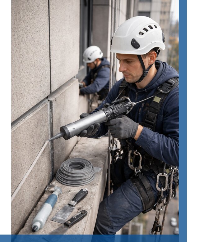 Герметизация деформационных швов фасада в Новодвинске от 716 | ВЫСОТНИК-Нвд