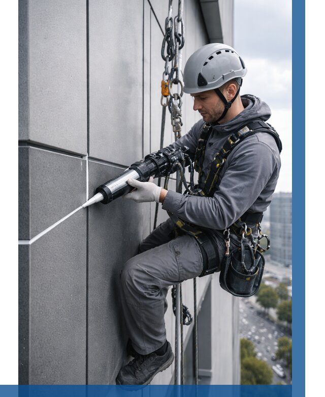 Герметизация стыков фасадных панелей в Новодвинске от 6648 р.| ВЫСОТНИК-Нвд