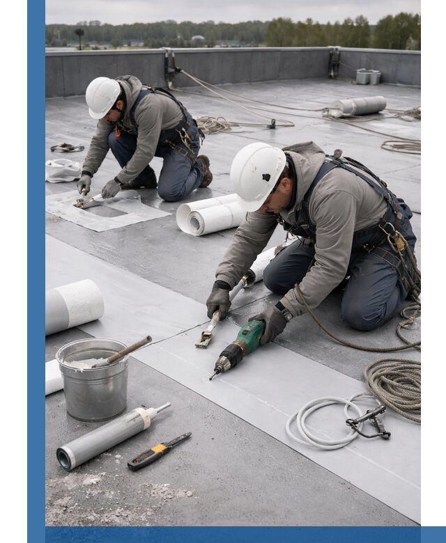 Ремонт мембранной кровли в Новодвинске качественно и с гарантией