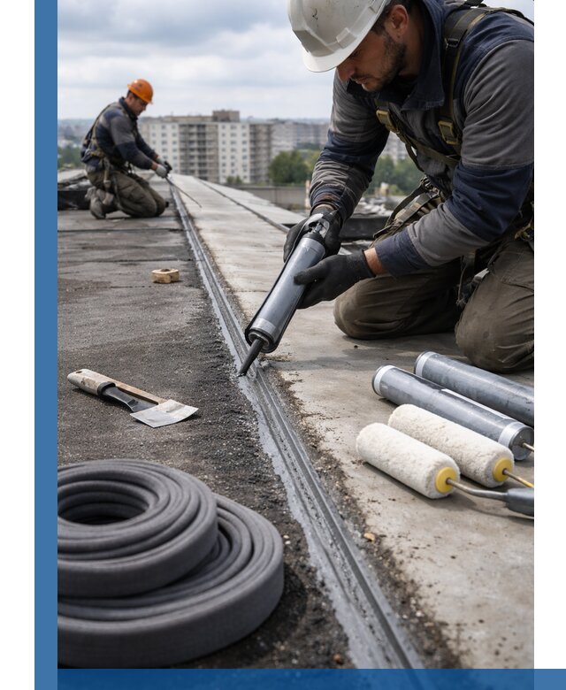 Герметизация швов кровли в Новодвинске с гарантией герметичности