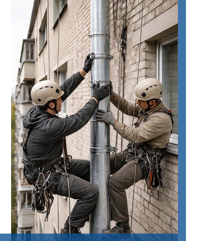 Замена водосточных труб в Новодвинске от 6648 р. | ВЫСОТНИК-Нвд