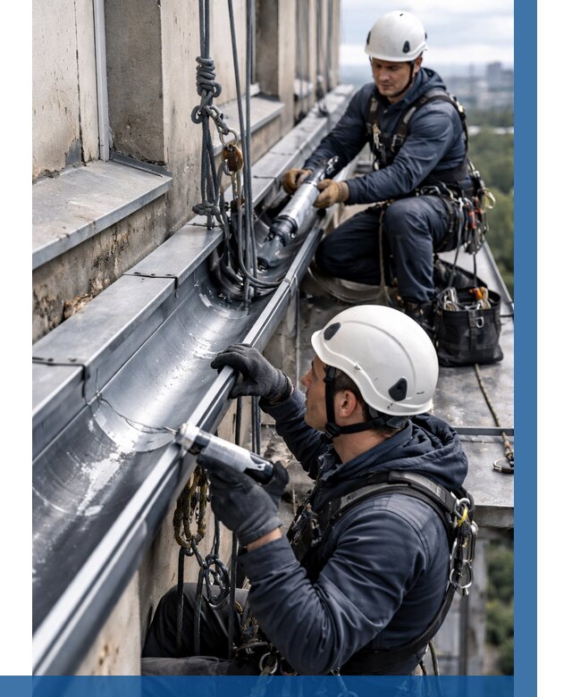 Ремонт водосточных желобов в Новодвинске от 6648 р. | ВЫСОТНИК-Нвд