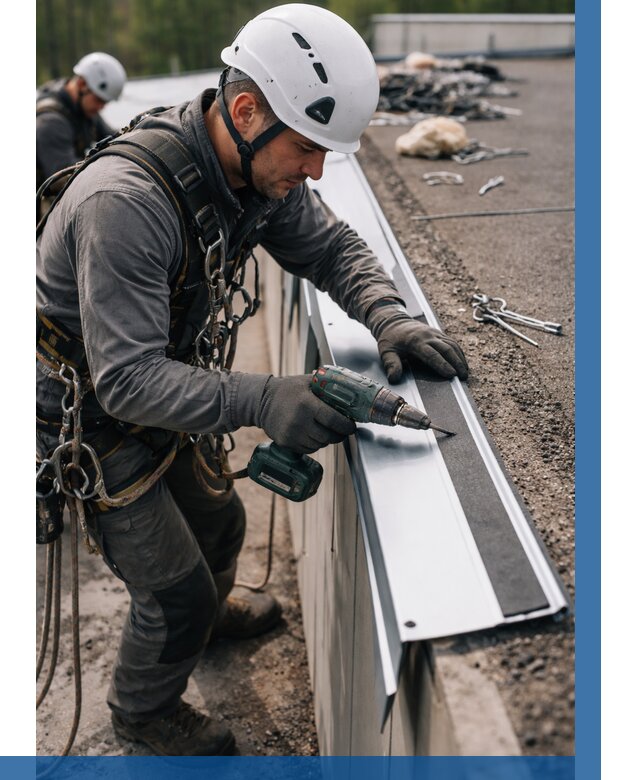 Монтаж капельника на кровле в Новодвинске от 307 р. | ВЫСОТНИК-Нвд