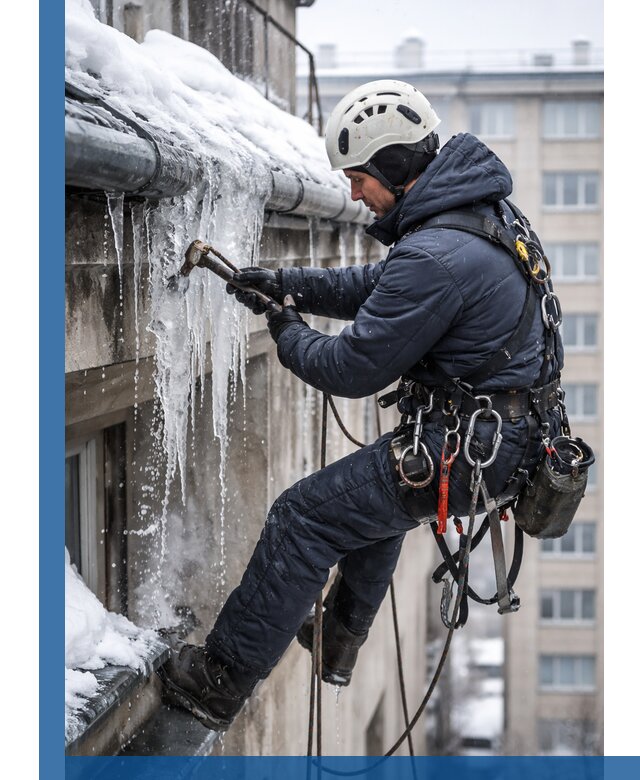 Удаление наледи и чистка водостоков в Новодвинске оперативно и безопасно