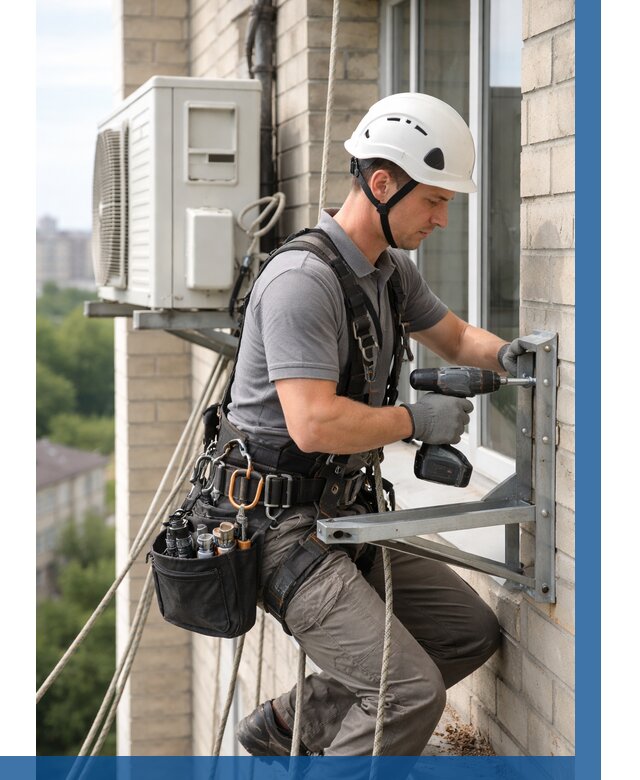 Установка кронштейнов кондиционера в Новодвинске от 3579 р. | ВЫСОТНИК-Нвд