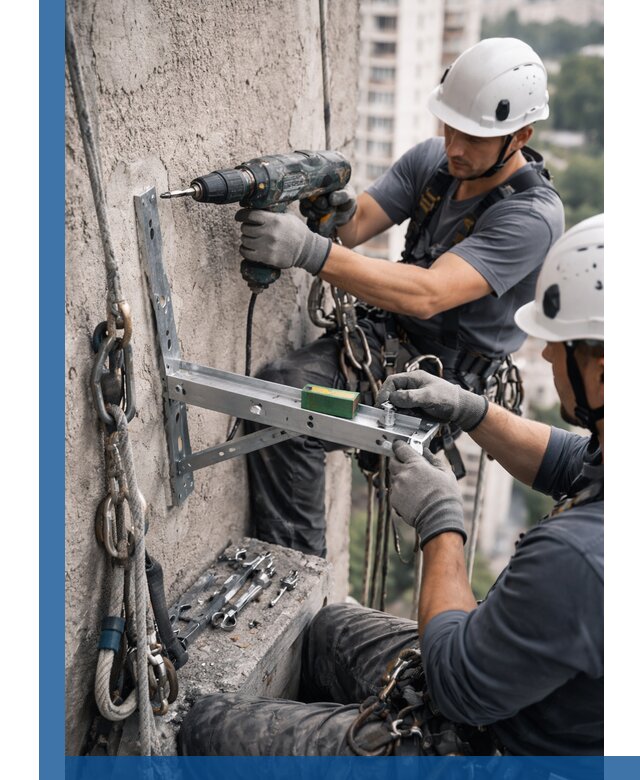 Установка кронштейнов кондиционера и крепежа в Новодвинске