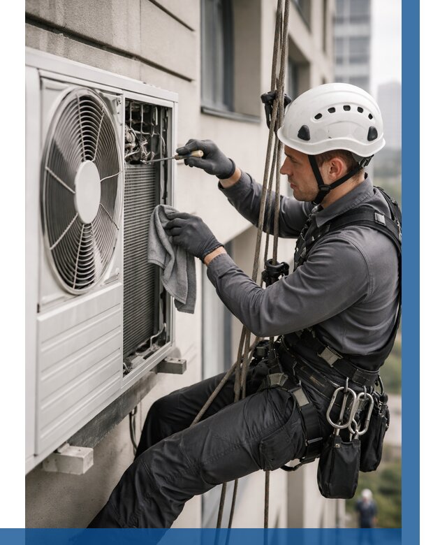 Обслуживание внешнего блока кондиционера в Новодвинске от 2761 р.ВЫСОТНИК-Нвд