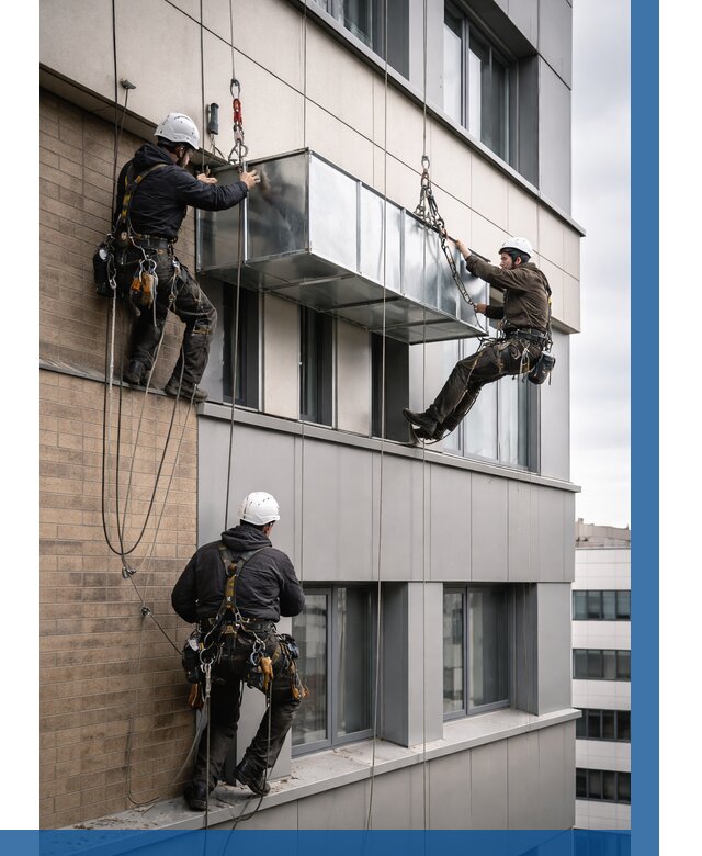 Монтаж воздуховодов на фасаде в Новодвинске от 1534 р. | ВЫСОТНИК-Нвд