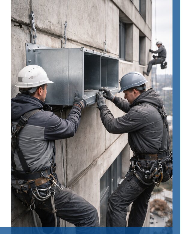 Монтаж вентиляционных коробов в Новодвинске от 3068 р. | ВЫСОТНИК-Нвд