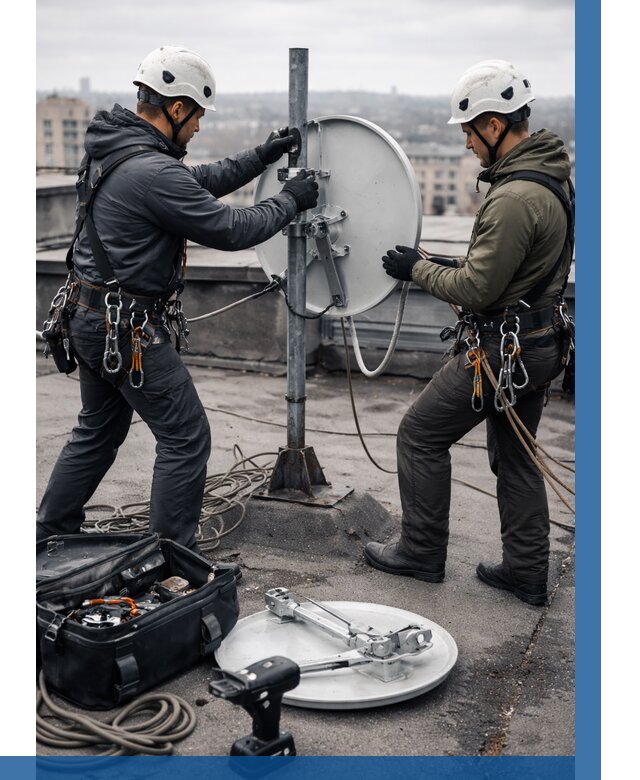 Демонтаж антенн на крыше в Новодвинске от 4602 р. | ВЫСОТНИК-Нвд