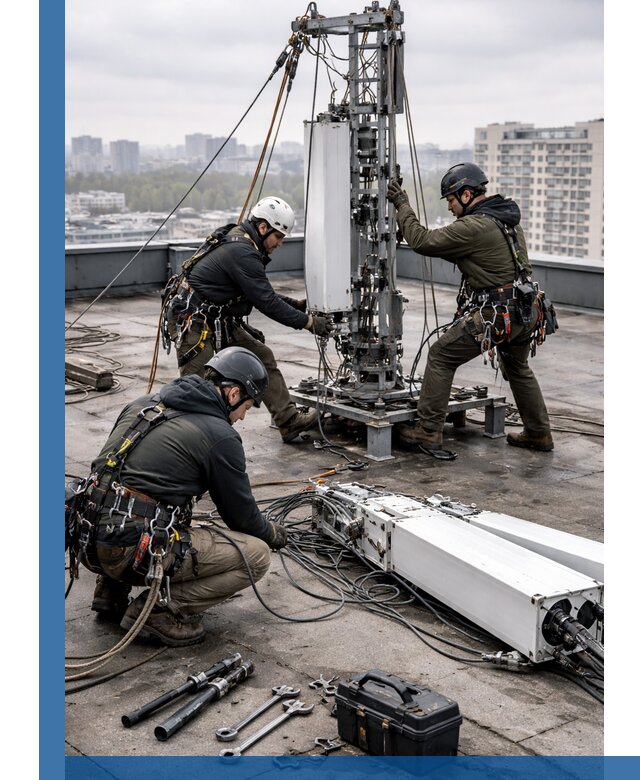 Демонтаж антенн на крыше зданий в Новодвинске с гарантией