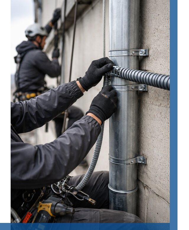 Монтаж гофры для кабеля в Новодвинске от 307 р. | ВЫСОТНИК-Нвд