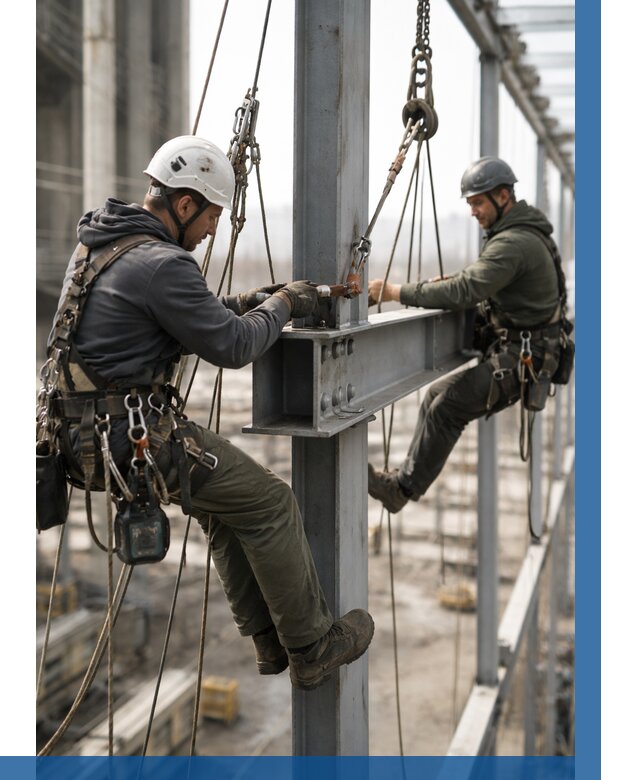 Монтаж металлоконструкций на высоте в Новодвинске от 3579 р. | ВЫСОТНИК-Нвд