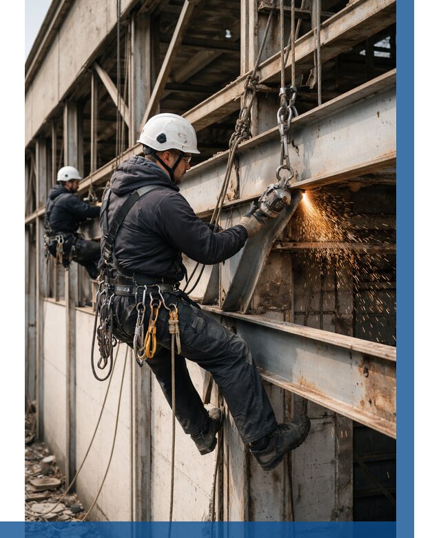 Демонтаж металлоконструкций на высоте в Новодвинске от 6648р. |ВЫСОТНИК-Нвд