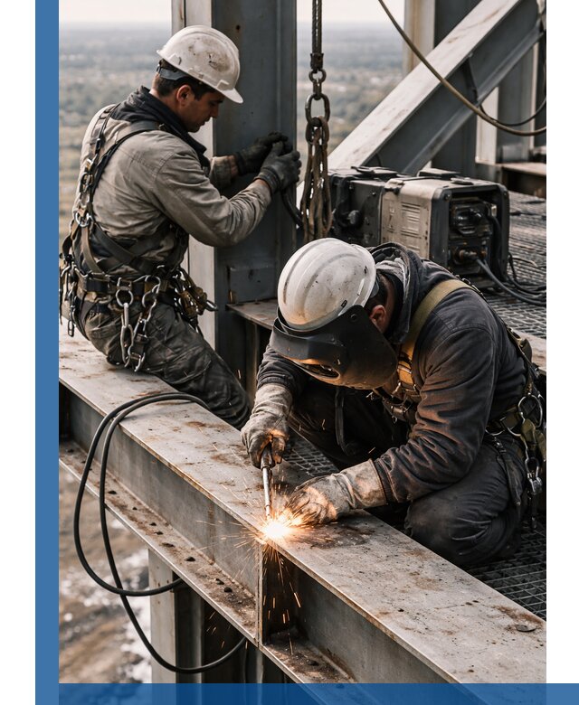 Высотные сварочные работы в Новодвинске для промышленных объектов