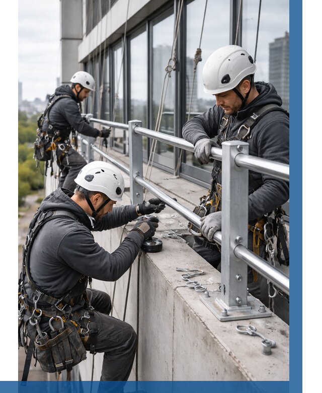 Монтаж ограждений на высоте в Новодвинске, от 1227 р. | ВЫСОТНИК-Нвд