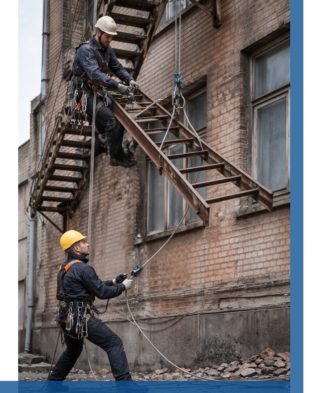 Демонтаж пожарной лестницы в Новодвинске от 12272 р. | ВЫСОТНИК-Нвд