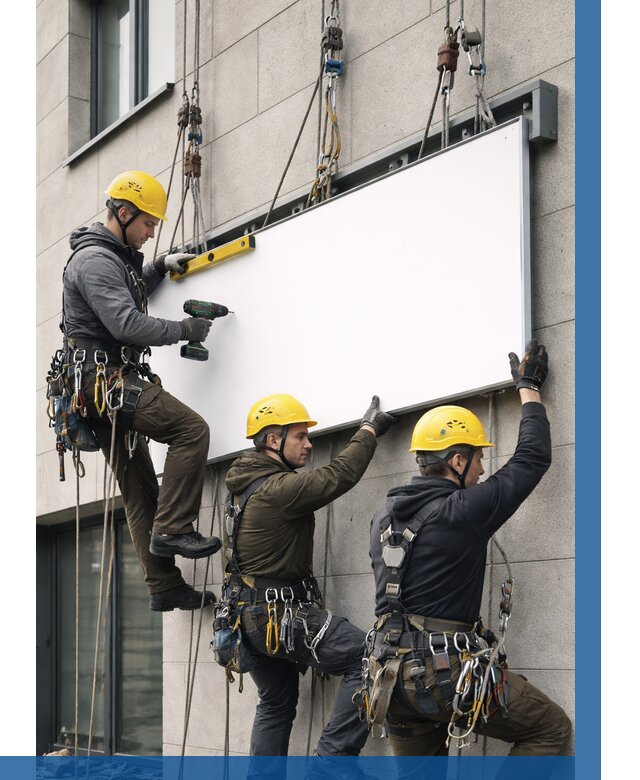 Монтаж рекламной вывески в Новодвинске от 8182 р. | ВЫСОТНИК-Нвд