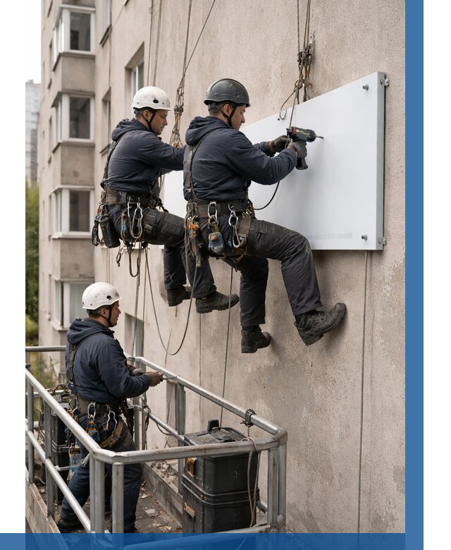 Монтаж табличек и указателей в Новодвинске от 3579 р. | ВЫСОТНИК-Нвд