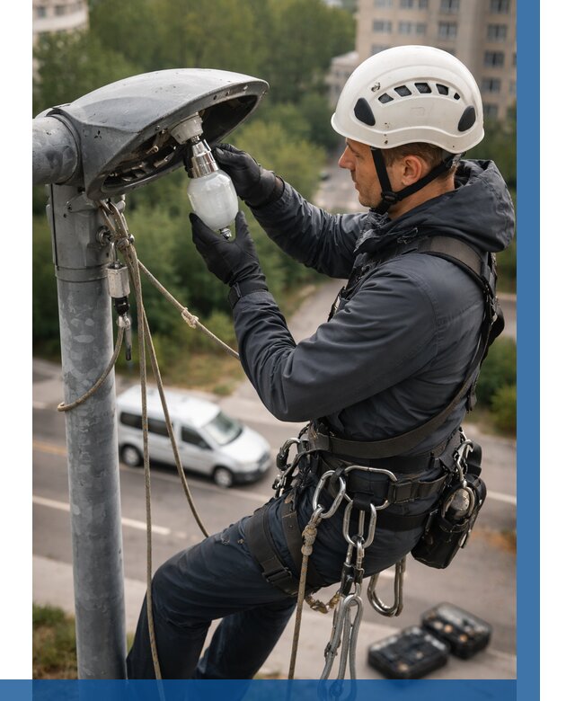 Замена ламп на высоте в Новодвинске от 2557 р. | ВЫСОТНИК-Нвд