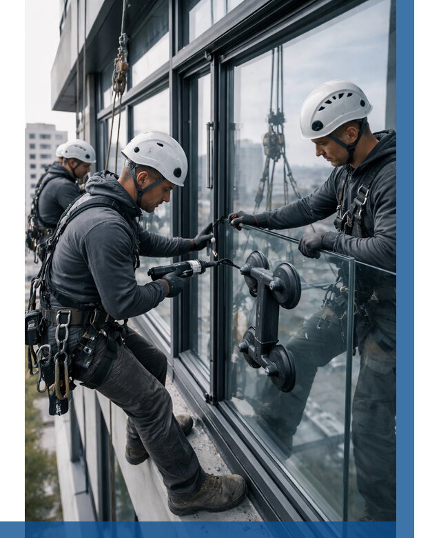 Витражное остекление зданий в Новодвинске от 3579 р. | ВЫСОТНИК-Нвд