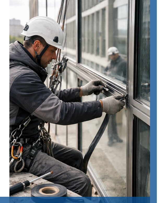 Ремонт витражных конструкций в Новодвинске от 3579 р. | ВЫСОТНИК-Нвд