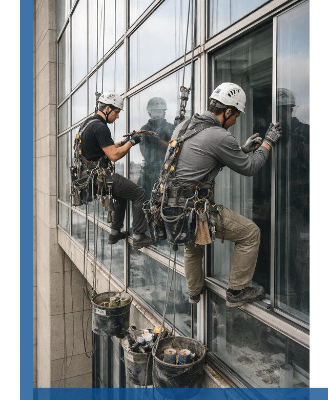 Ремонт витражных конструкций и фасадного остекления в Новодвинске