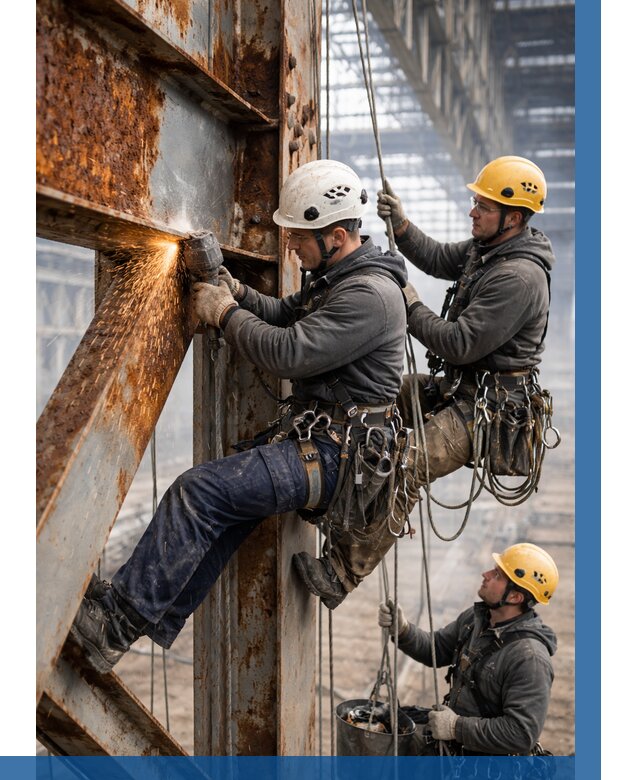 Зачистка металла от ржавчины в Новодвинске от 358 р. | ВЫСОТНИК-Нвд