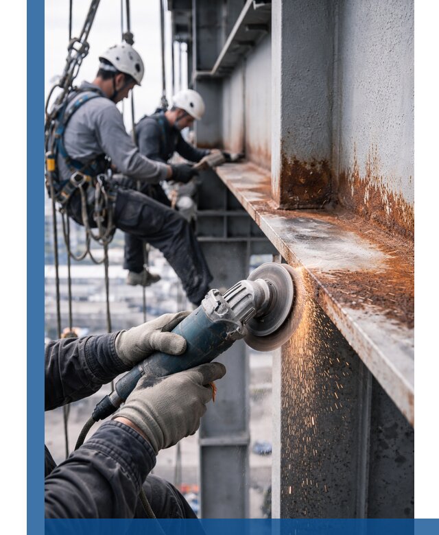 Зачистка металла от ржавчины и подготовка поверхностей в Новодвинске