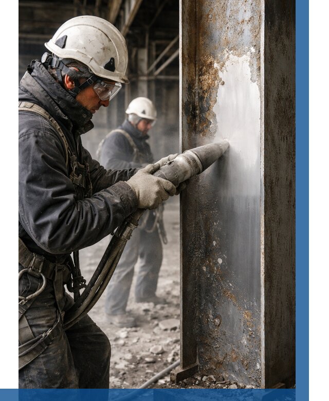 Удаление старой краски с металла в Новодвинске от 460 р. | ВЫСОТНИК-Нвд